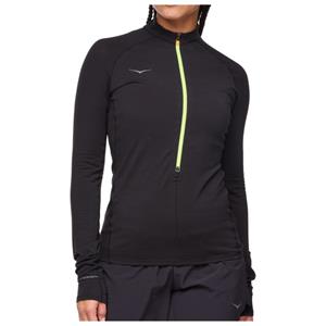 HOKA  Women's BaseZip Long Sleeve - Hardloopshirt, grijs/zwart