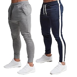 Light in the box Voor heren Joggingbroeken Jogger Trekkoord Zijzakken Effen Ademend Vochtregelerend Sportief Sportkleding Sportschool Casual / sportief Zwart Rood Micro-elastisch