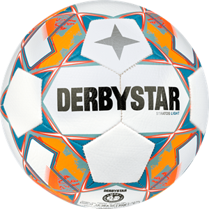 DerbyStar Voetbal Stratos V23 Light 1043 wit blauw oranje