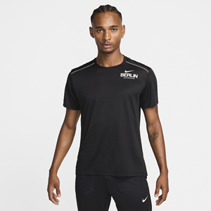 Nike Miler Hardlooptop met korte mouwen en graphic voor heren - Zwart