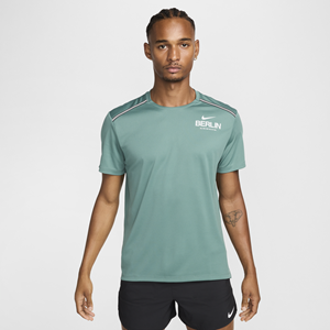 Nike Miler Hardlooptop met korte mouwen en graphic voor heren - Groen