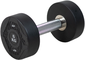 Muscle Power Ronde Dumbbell - Rubber - Per stuk - 6 kg