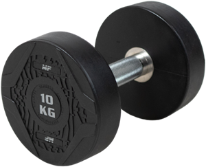 Muscle Power Ronde Dumbbell - Rubber - Per stuk - 10 kg