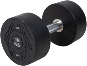 Muscle Power Ronde Dumbbell - Rubber - Per stuk - 18 kg