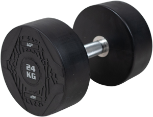 Muscle Power Ronde Dumbbell - Rubber - Per stuk - 24 kg