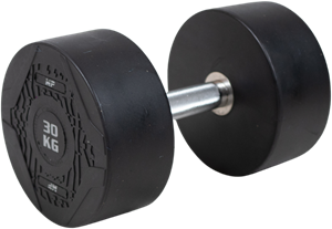 Muscle Power Ronde Dumbbell - Rubber - Per stuk - 30 kg