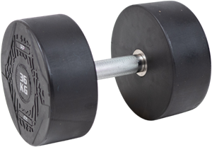 Muscle Power Ronde Dumbbell - Rubber - Per stuk - 36 kg