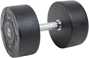 Muscle Power Ronde Dumbbell - Rubber - Per stuk - 38 kg
