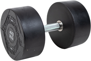 Muscle Power Ronde Dumbbell - Rubber - Per stuk - 40 kg