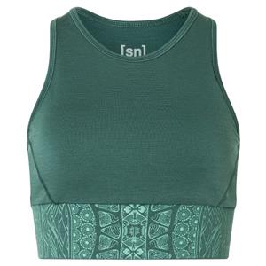 Super.Natural  Women's Arabesque LF Top - Sportbeha, groen/turkoois