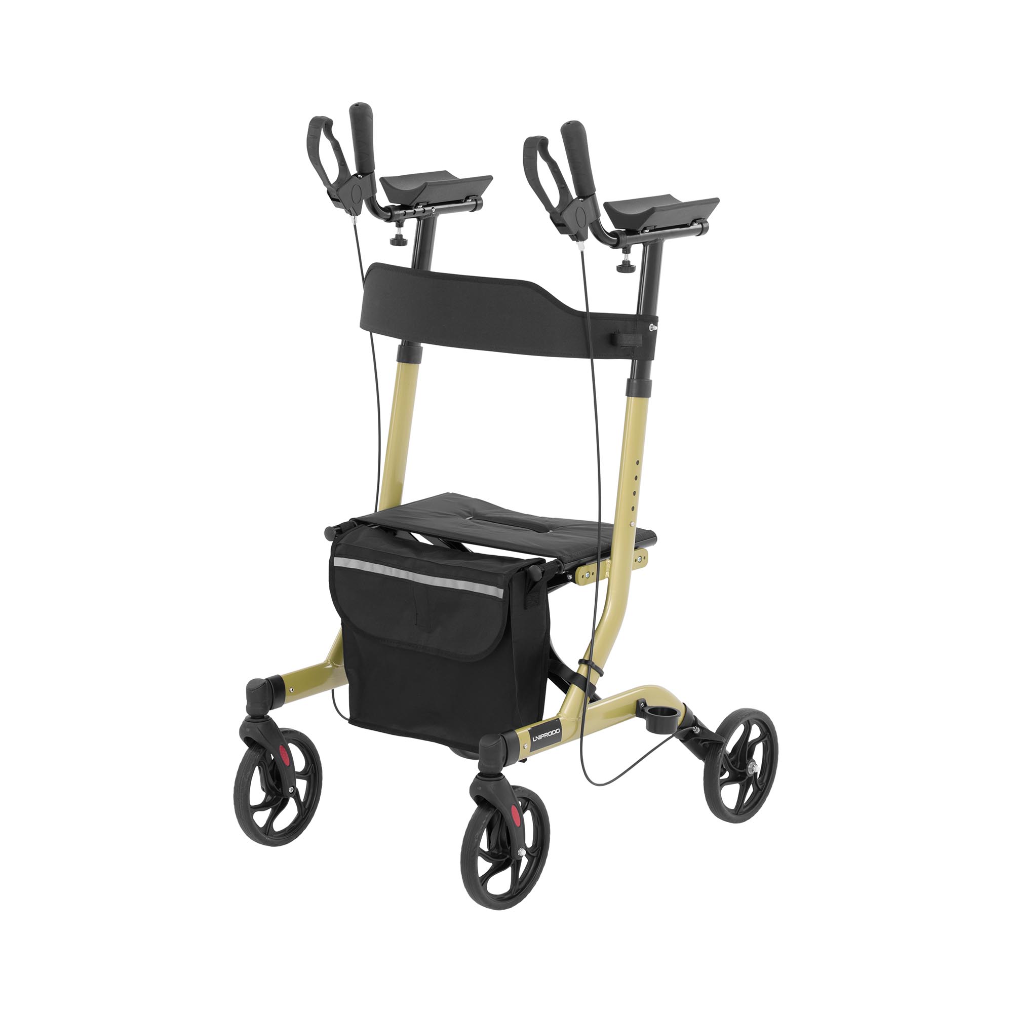 Uniprodo Rollator - Champagne - 136 kg - 1050 - 1150 mm