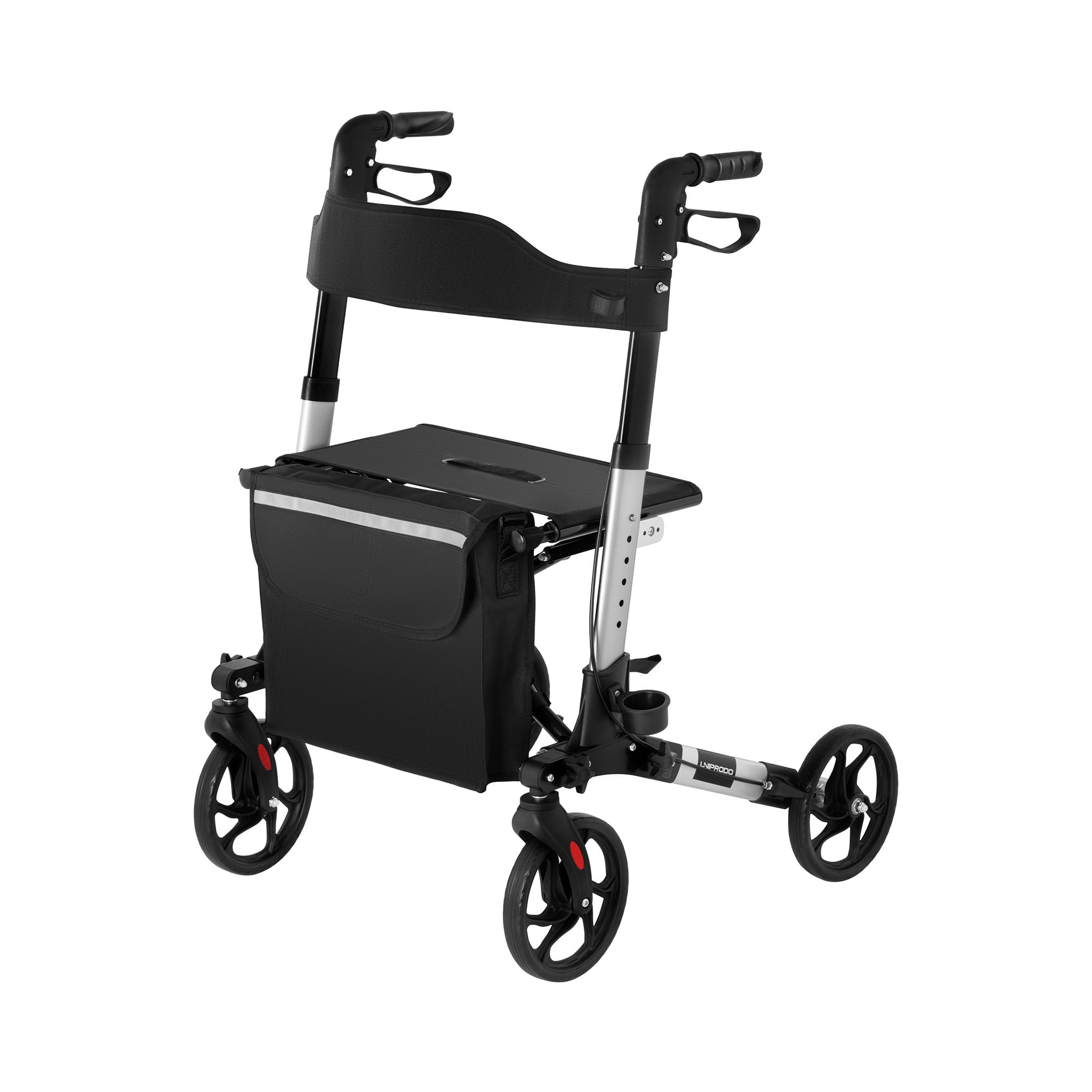 Uniprodo Rollator - zilver - 136 kg