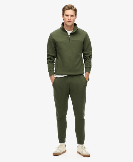 Superdry Mannen Tech Joggingbroek met Taps Toelopende Pijpen Groen