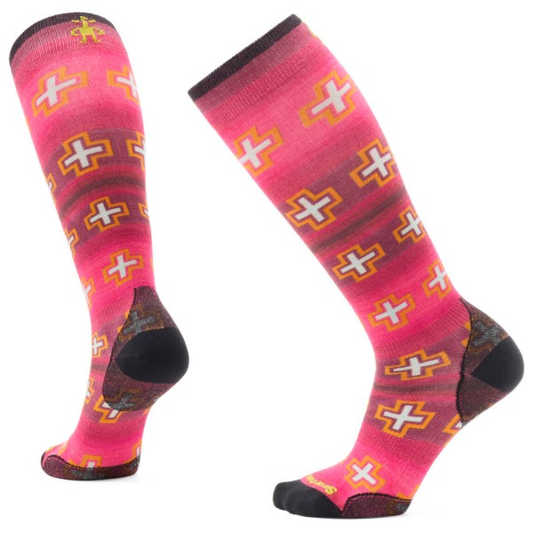 SmartWool  Women's Ski Zero Cush.Paths Crossed PRT OTC Socks - Skisokken, roze