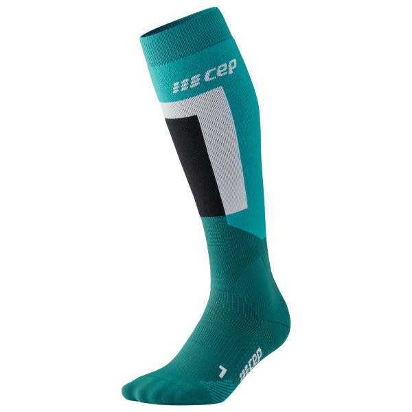 CEP  Women's Thermo Compression Socks Skiing Tall V3 - Skisokken, turkoois