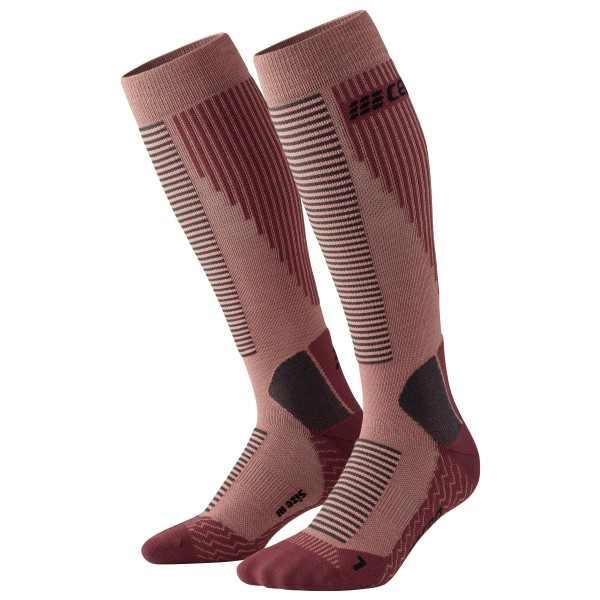 CEP  Women's Touring Compression  Socks Skiing Tall V2 - Skisokken, bruin