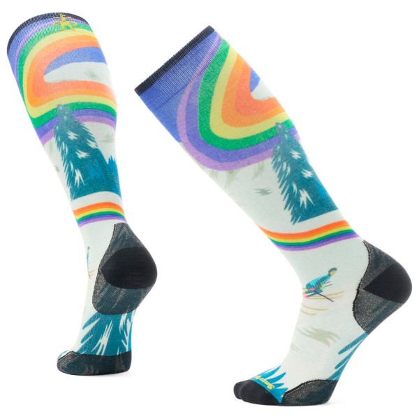 SmartWool  Ski Zero Cushion Rainbow Trails Print OTC Socks - Skisokken, meerkleurig