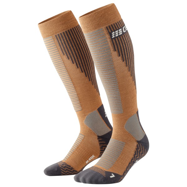 CEP  Touring Compression Socks Skiing Tall V2 - Skisokken, bruin