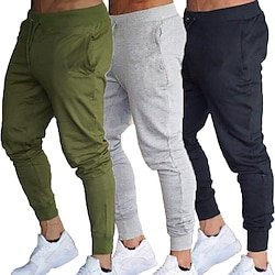 Light in the box Voor heren Joggingbroeken Jogger Trainingsbroeken Trainingsbroek Hardloopbroeken Zak Elastische taille Effen Kleur Lichtgewicht Casual Dagelijks Broek Sportschoenen Blackine Wijn