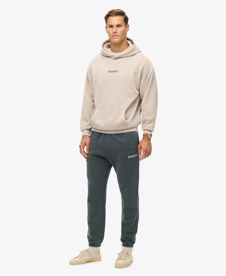 Superdry Mannen Joggingbroek met Klein Logo Donkergrijs