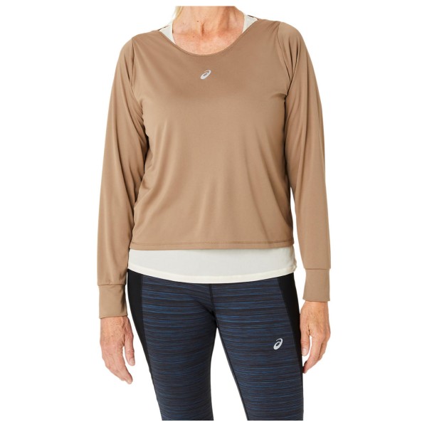 ASICS  Women's Nagino Run L/S Top - Hardloopshirt, beige