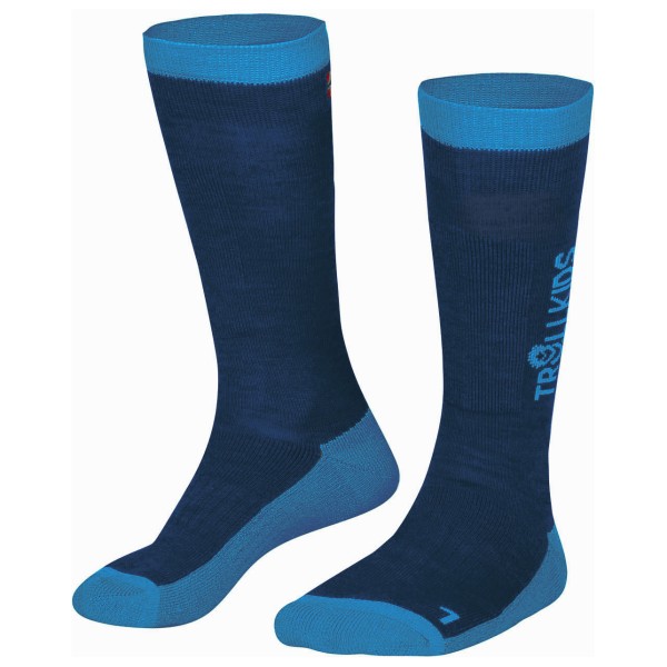 Trollkids  Kid's Ski Socks - Skisokken, blauw/wit