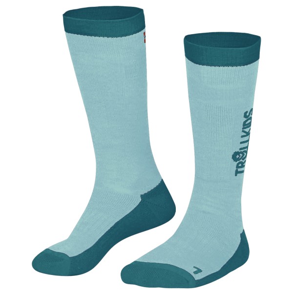 Trollkids  Kid's Ski Socks - Skisokken, turkoois