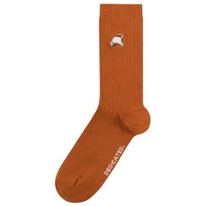 Dedicated  Rib Socks Knivsta Dog Pose - Multifunctionele sokken, bruin
