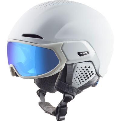 Alpina Alto Q-Lite Visier Skihelm 51-55 cm, 11 white matt blue))