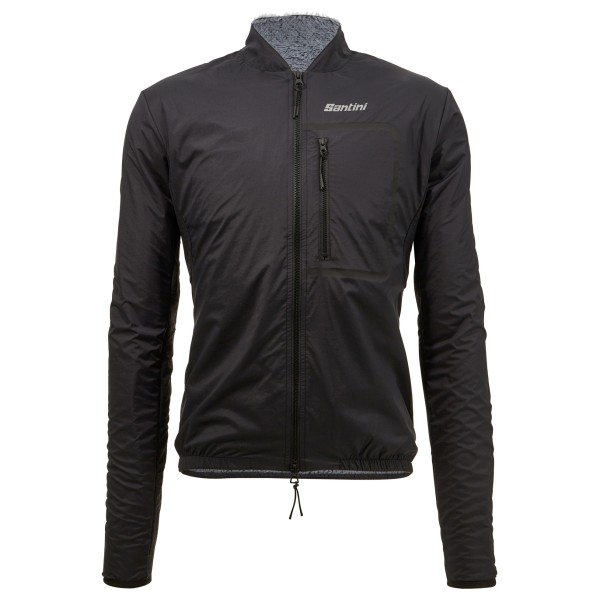 Santini  Alpha T. Lined Windproof Gravel Cycling Jacket - Fietsjack, zwart