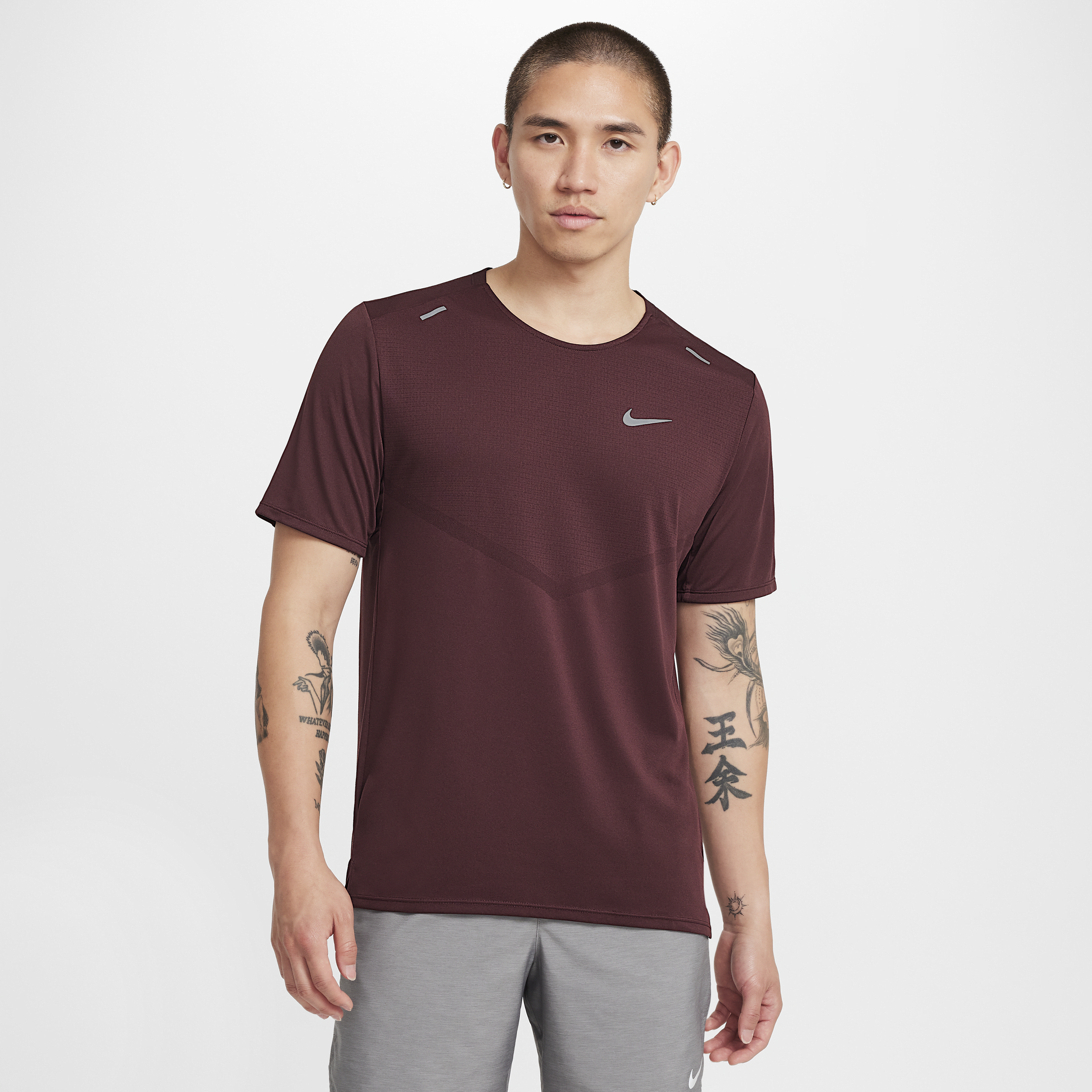 Nike Rise 365 Dri-FIT hardlooptop met korte mouwen voor heren - Rood