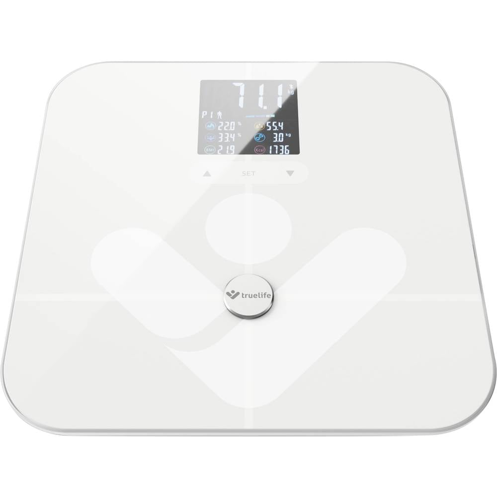 Truelife FitScale W7 BT Personenweegschaal Weegbereik (max.): 180 kg Wit Met Bluetooth