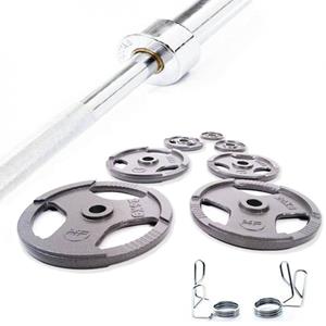 Muscle Power Complete Olympische gietijzeren Halterset 90 kg