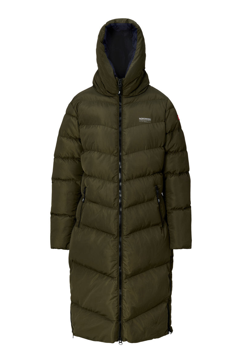 Nordberg Helena puffer winterjas dames groen