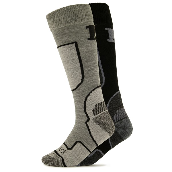 Heber Peak  CedarHe. Ski Socks 2-Pack - Skisokken, grijs