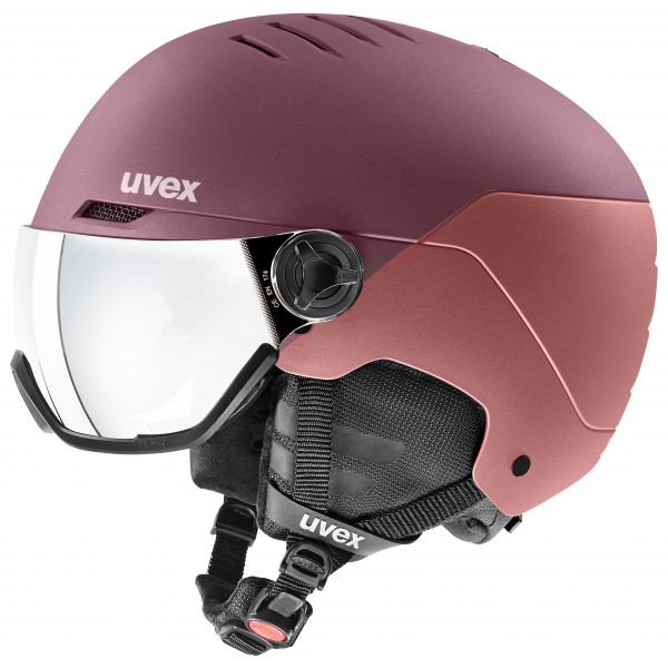 uvex Wanted Visor Skihelm 54-58 cm, 70 bramble/antique rose matt)