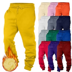 Light in the box Voor heren Joggingbroeken Jogger Broek Zak Trekkoord Elastische taille Effen Comfort Zacht Volledige lengte Buitensporten Dagelijks Modieus Casual Zwart Wit Micro-elastisch