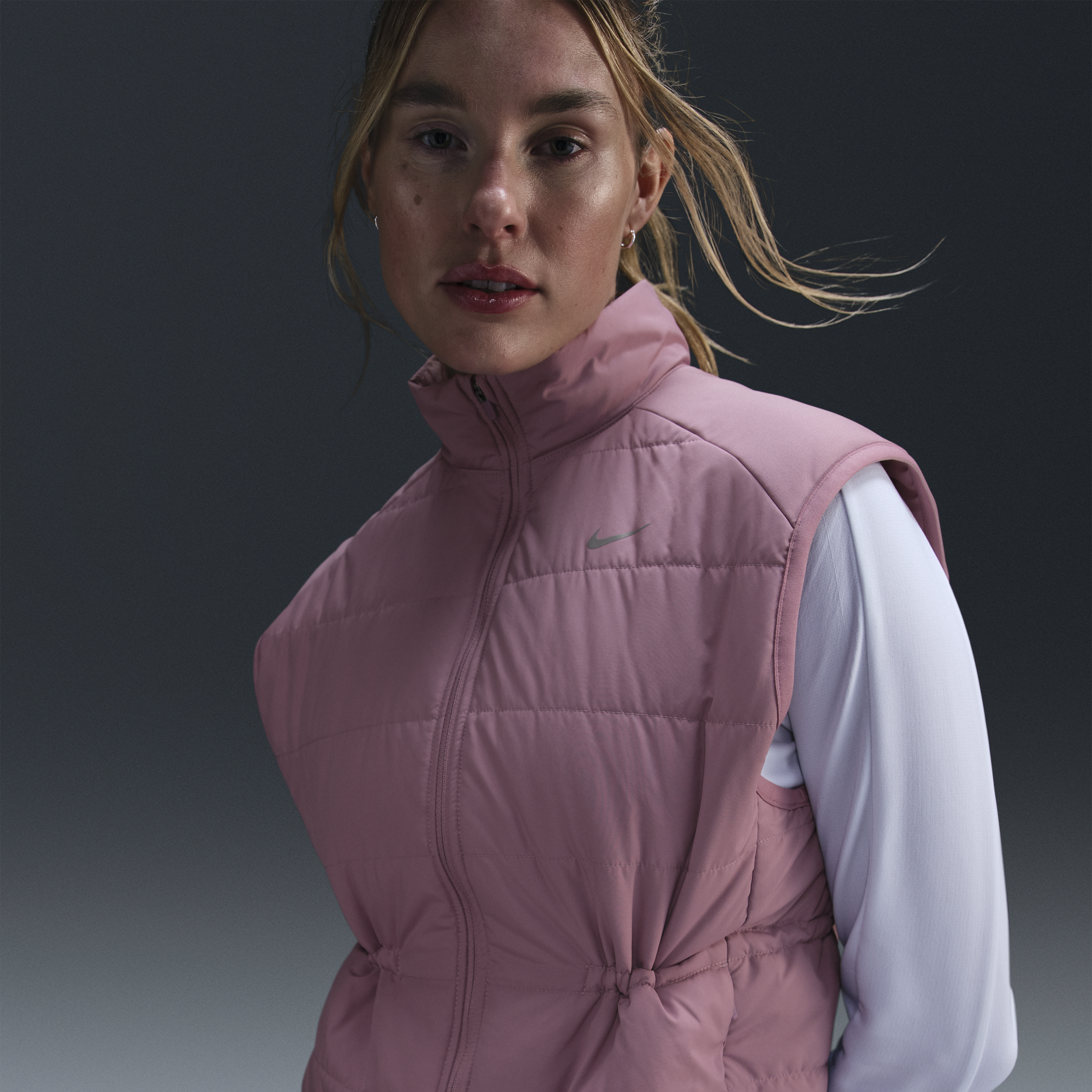 Nike Therma-FIT Swift Hardloopbodywarmer voor dames - Paars