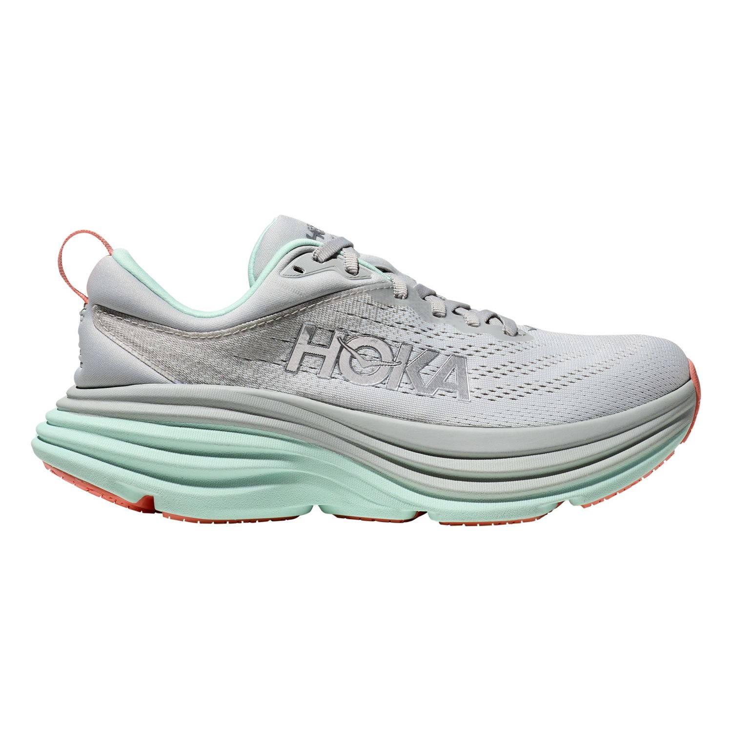 Hoka One One Hoka Bondi 8 hardloopschoenen grijs/oranje dames