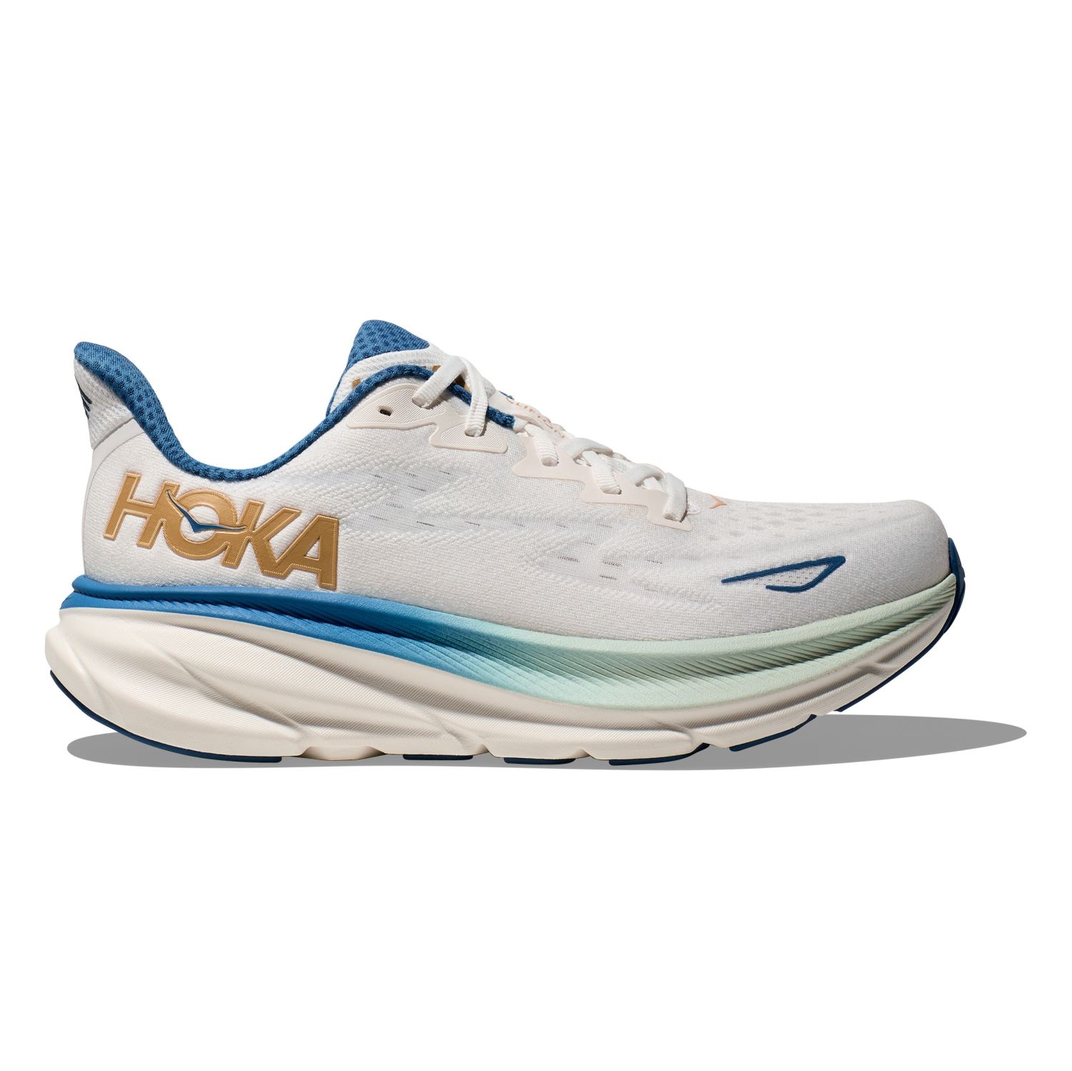 Hoka One One Hoka Clifton 9 wide hardloopschoenen wit heren