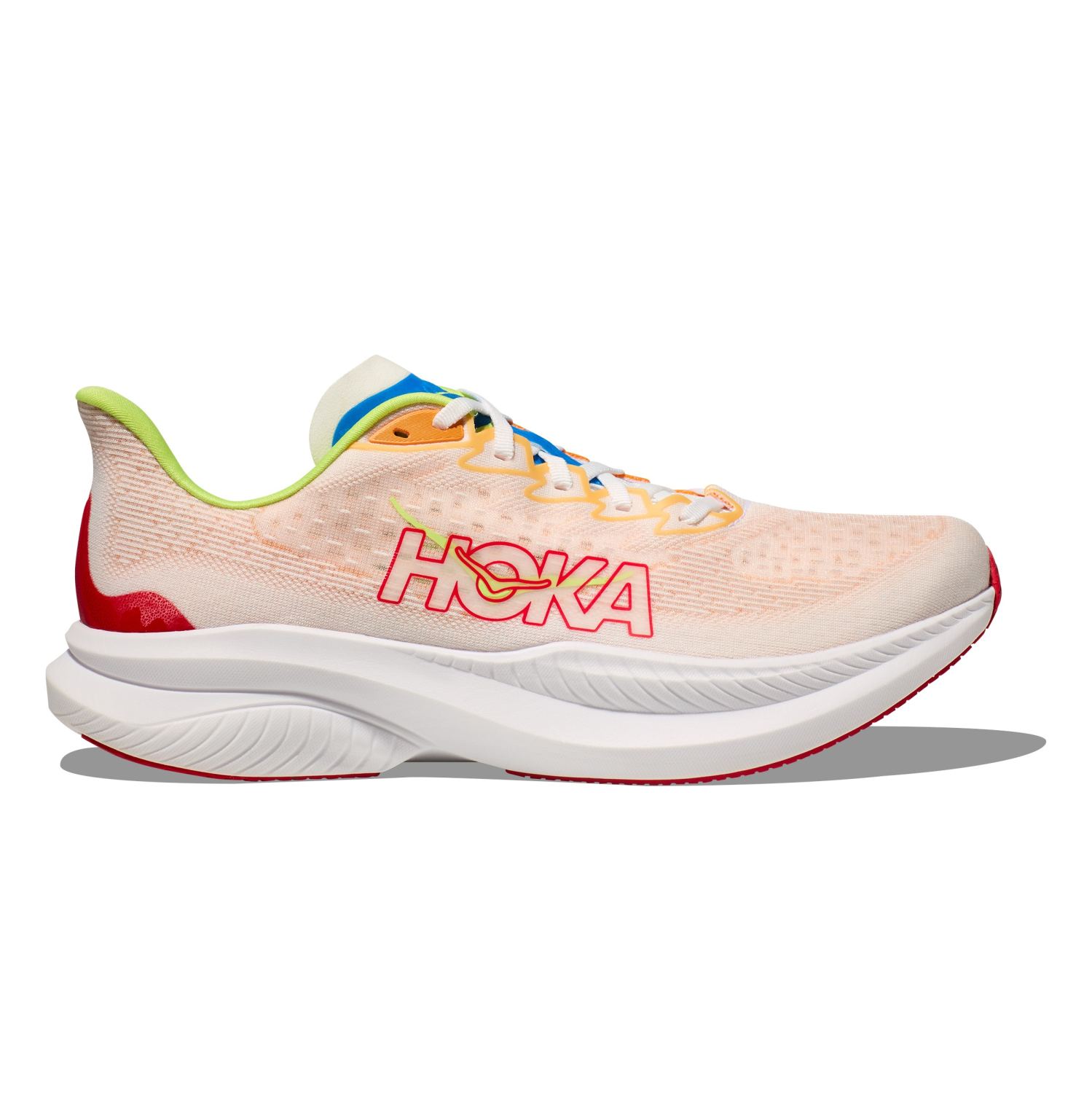 Hoka One One Hoka Mach 6 hardloopschoenen roze/wit heren