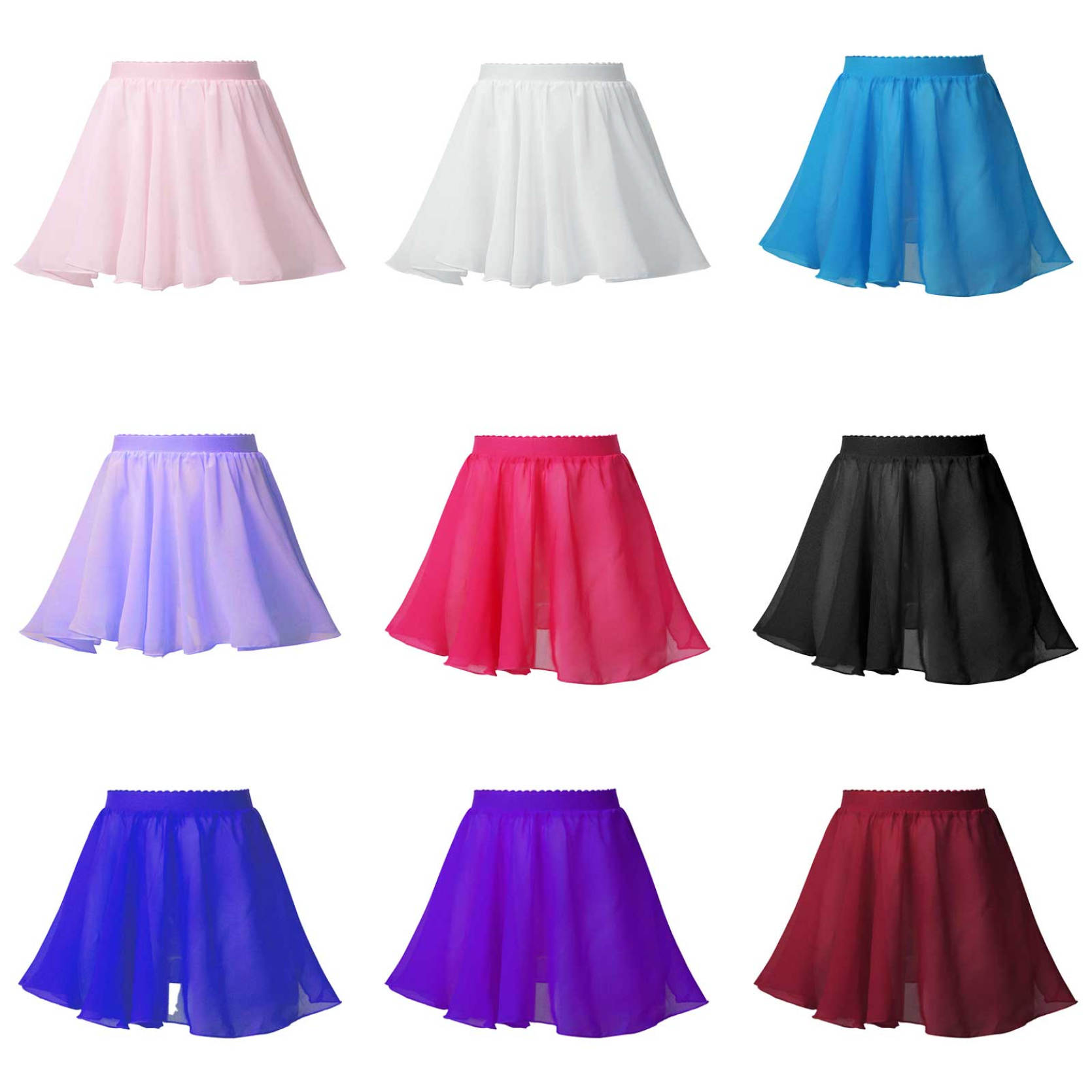 IEFiEL Meisjes Ballet Dansjurk Ballet Tailleband Turnpakje Chiffon Sluier Rokken Kinderwikkelrok voor peuters Kinderen Oefen Turnpakje Jurk