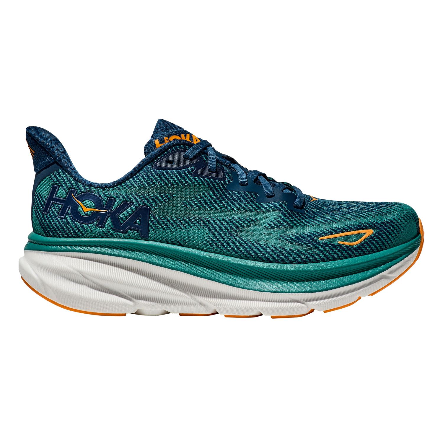 Hoka One One Hoka Clifton 9 wide hardloopschoenen groen/wit heren