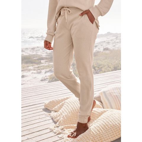 S.Oliver RED LABEL Beachwear Relaxbroek -broek in ribkwaliteit