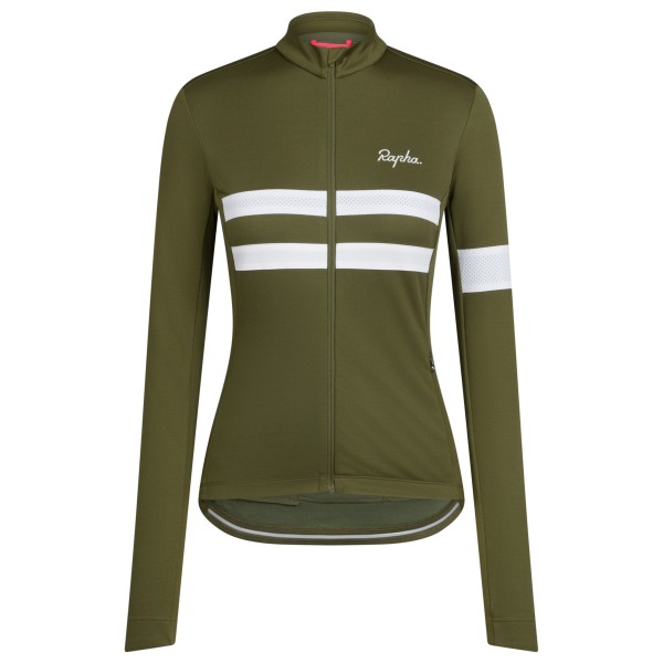 Rapha  Women's Brevet Long Sleeve Jersey - Fietsshirt, olijfgroen