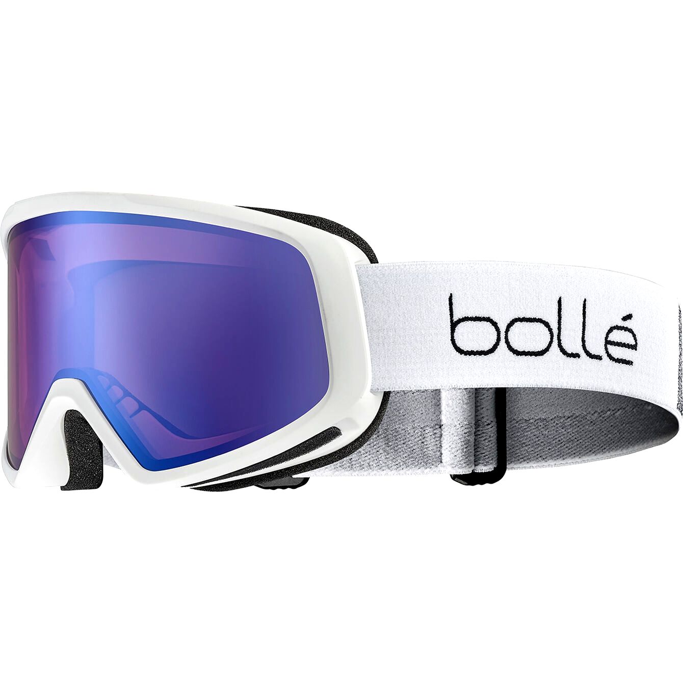 Bollé Brands Germany Bollé BEDROCK PLUS Unisex-Skibrille Vollrand Monoscheibe Kunststoff-Gestell, weiß