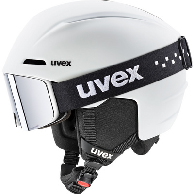 uvex Viti Kinder Skihelm Set 51-55 cm, 14 white matt)