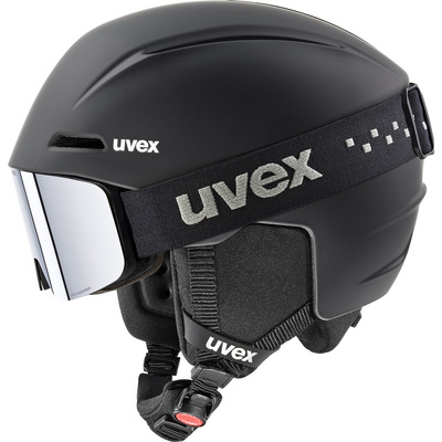 uvex Viti Kinder Skihelm Set 51-55 cm, 13 black matt)