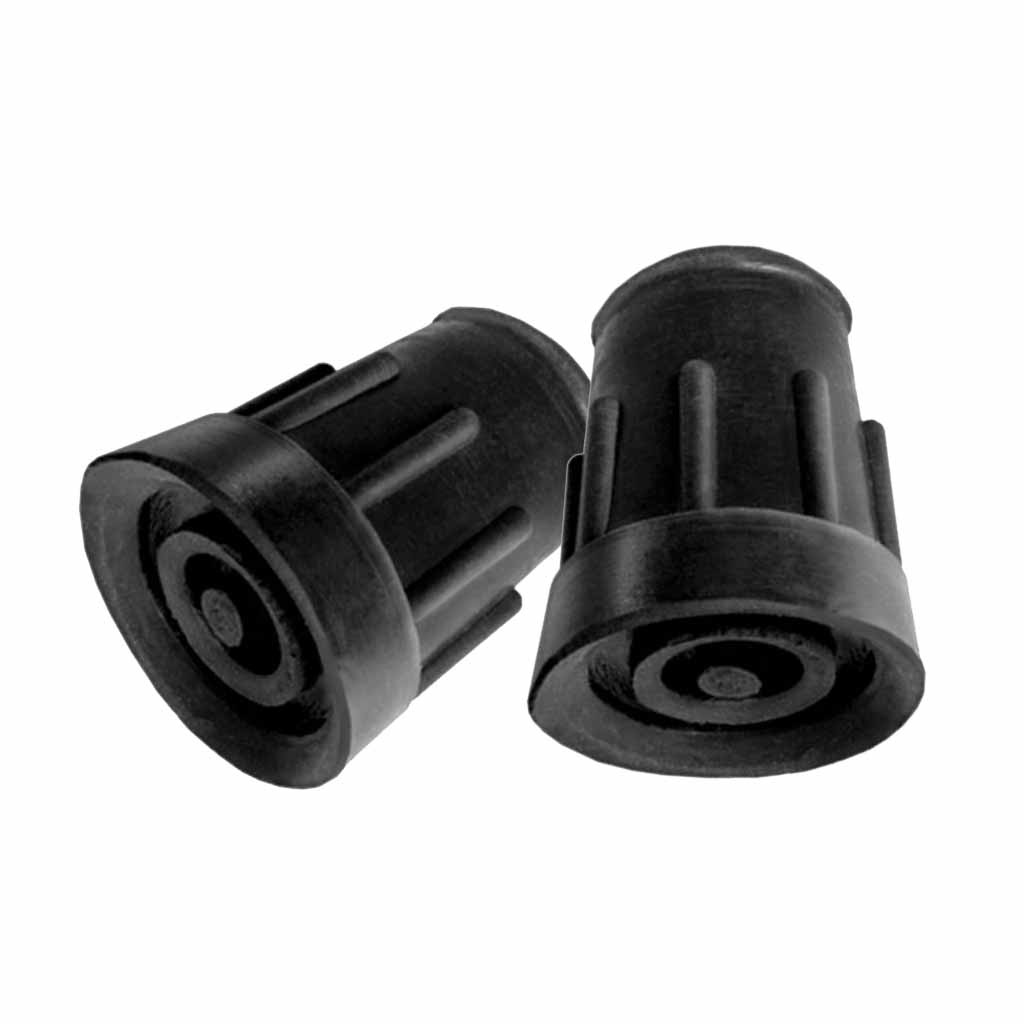 Kruk- en stokdoppen 19 mm zwart - per 2 stuks