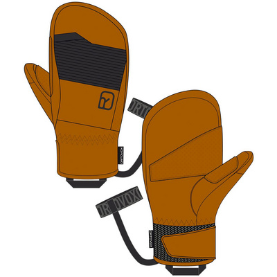 Ortovox Heren Full Leather Mitten Handschoenen